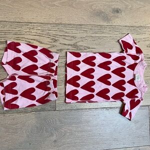 Hanna Andersson heart pajamas 3T